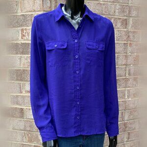 American Eagle Outfitters Semi Sheer Long Sleeve Blouse SzS